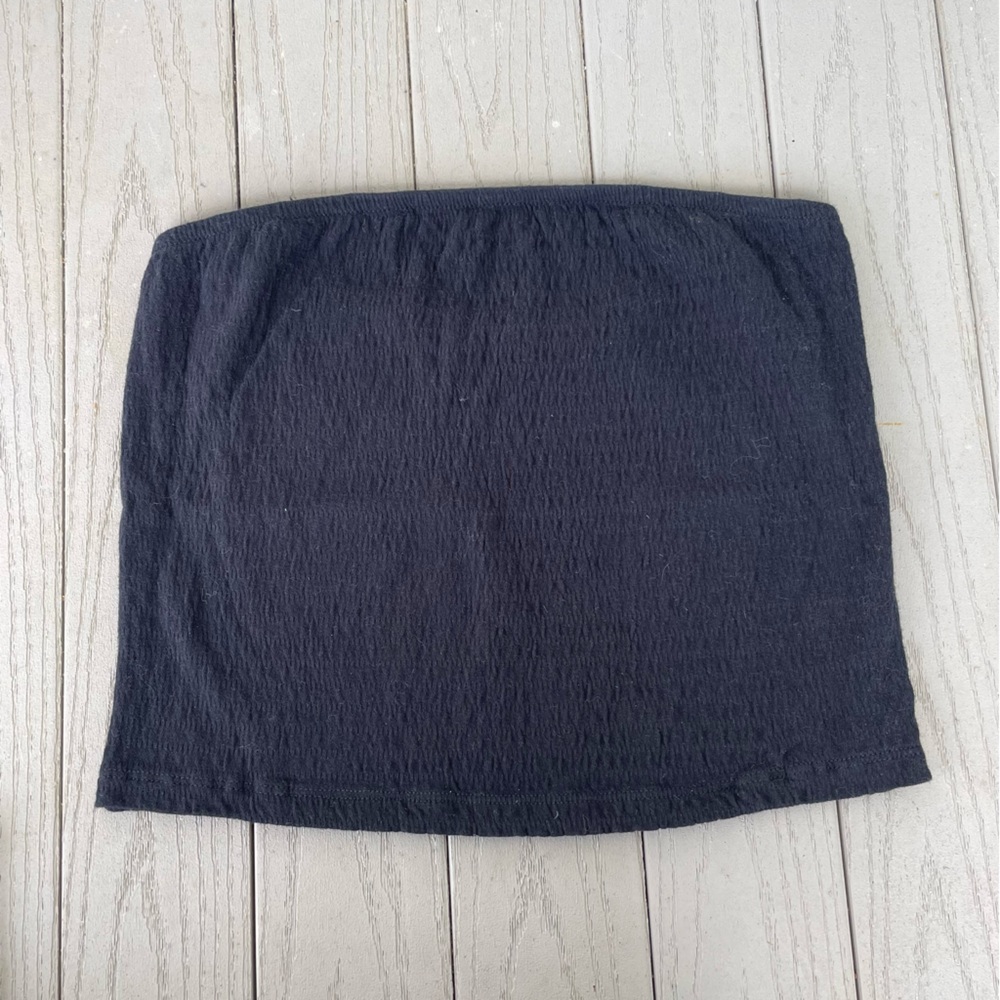 AEO Black Shirred Tube Top